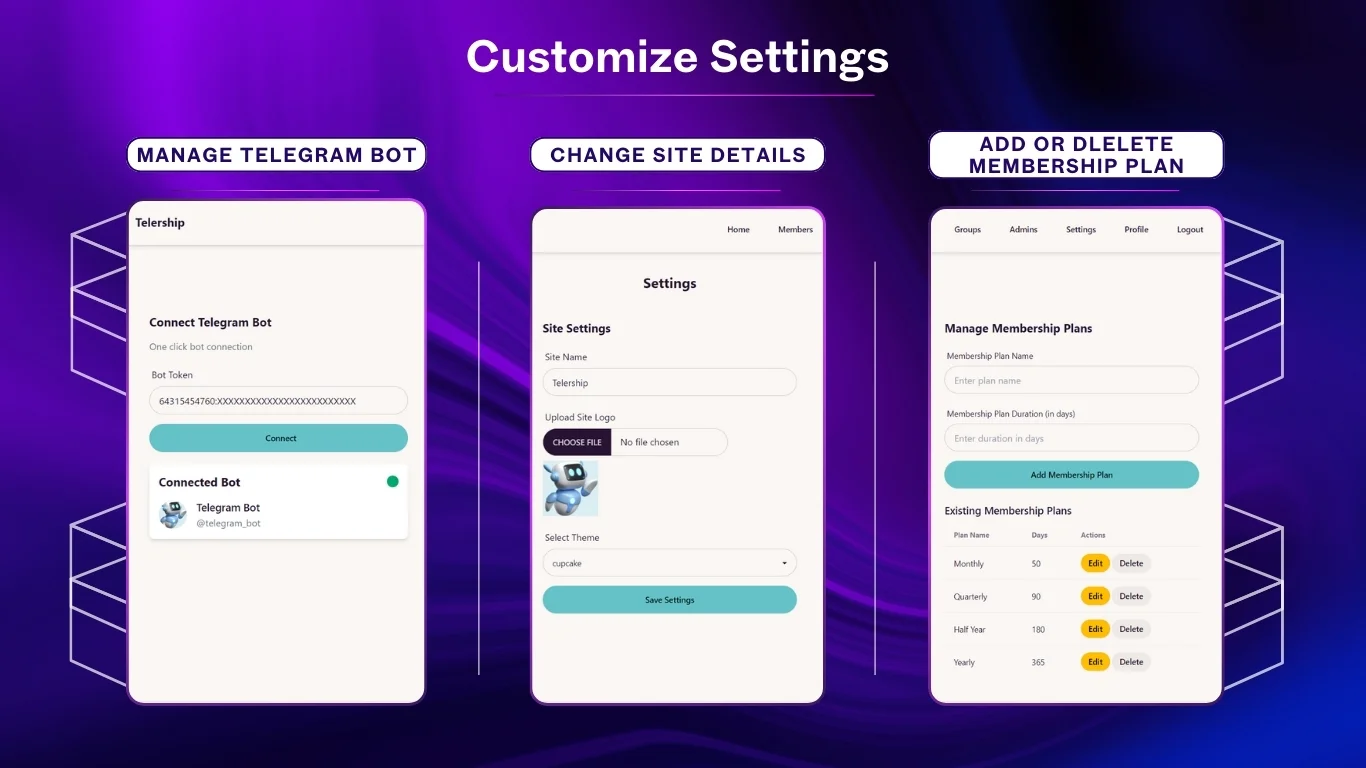 3 Pasand Tech Telership Telegram PaidFree Membership Management Telegram Members Management